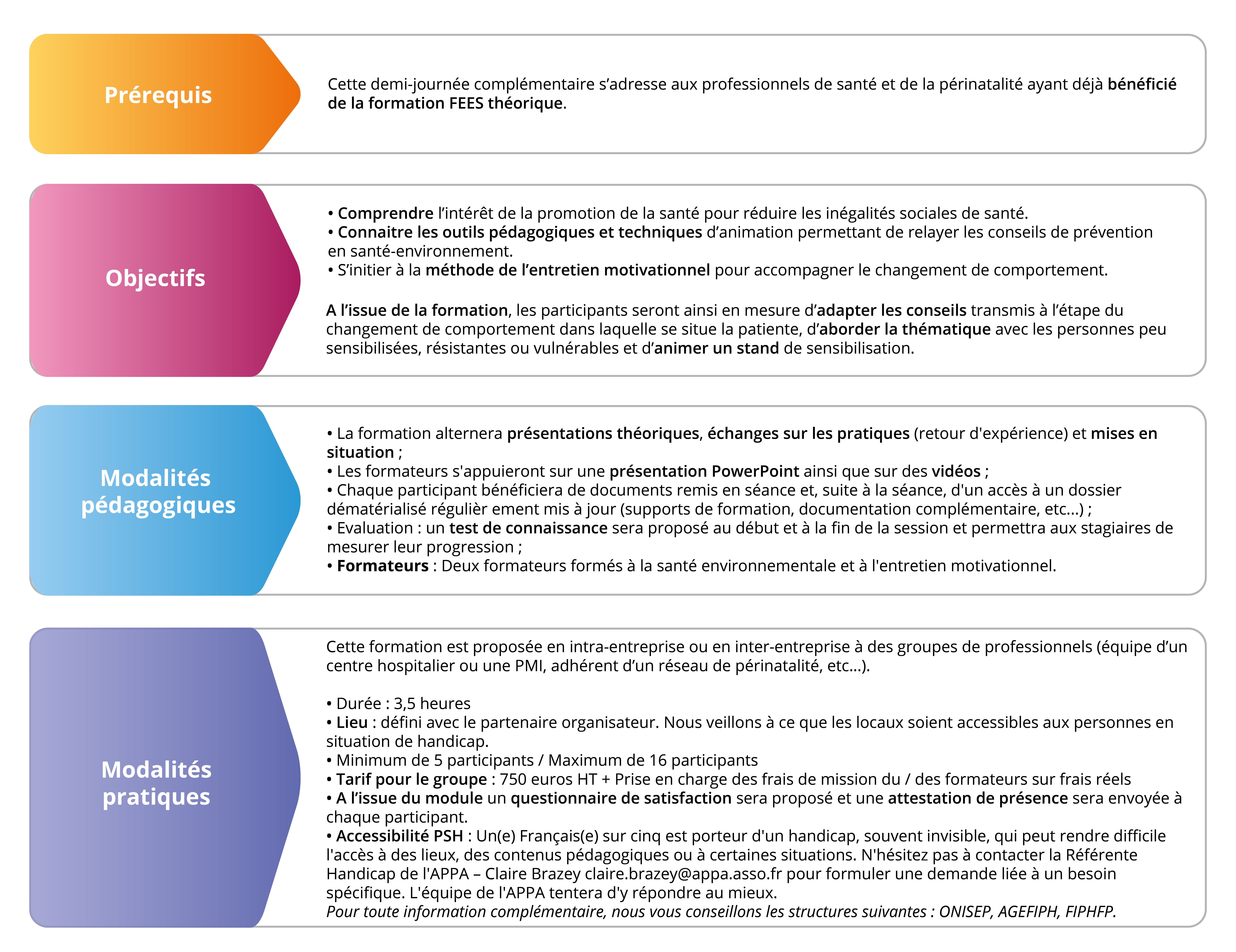 Formations outils