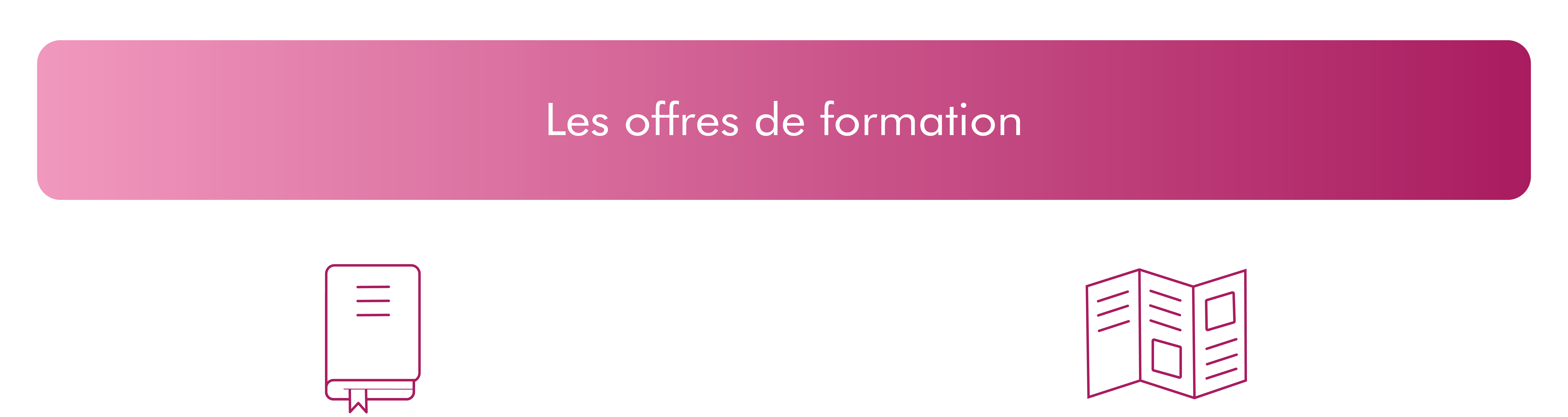 Bannière offres formation